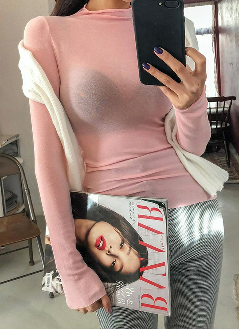 シースルースリムTシャツ
