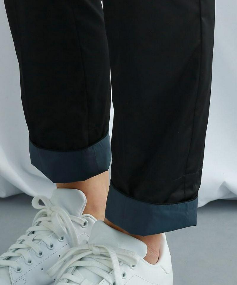 【ウォッシャブル】配色デザイン テーパードパンツ