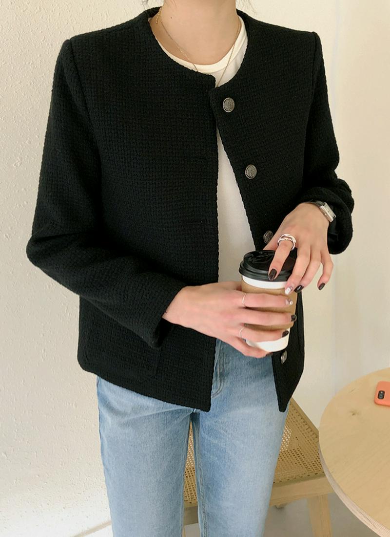 ツイードノ―カラージャケット