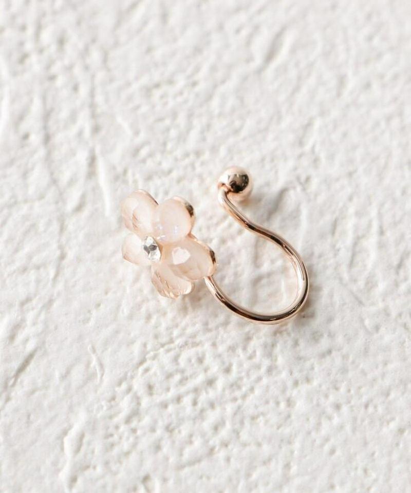 蝶花サークルモチーフセットノンホールピアス（イヤリング）