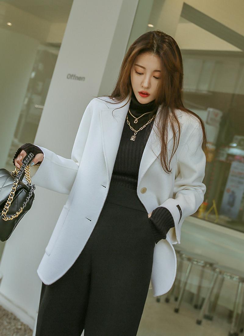 ウール混アウトポケットジャケット