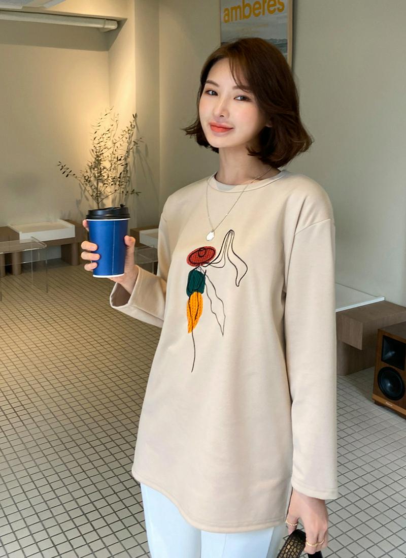 刺繍ポイントTシャツ・全3色