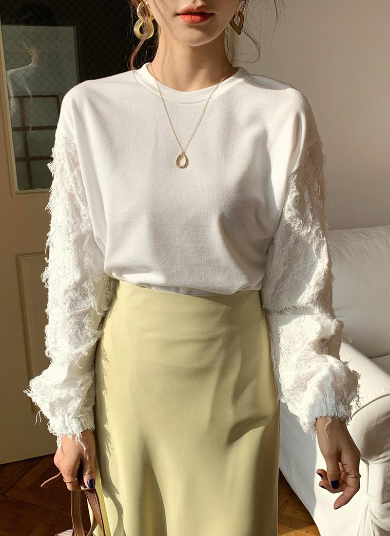フリンジスリーブTシャツ・全2色