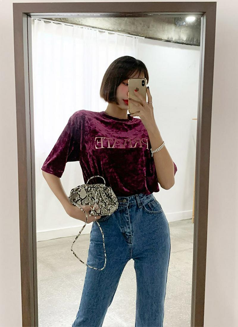 PRIVATEベロア半袖Tシャツ