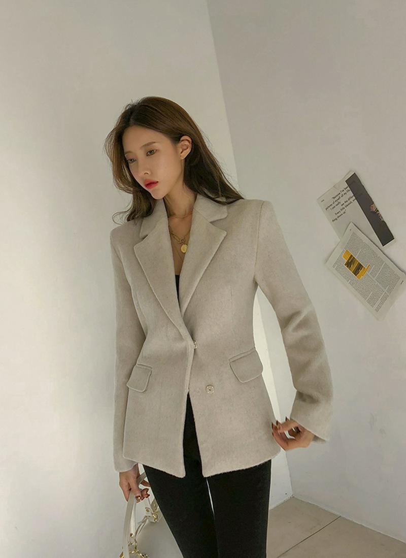ウール混テーラードジャケット