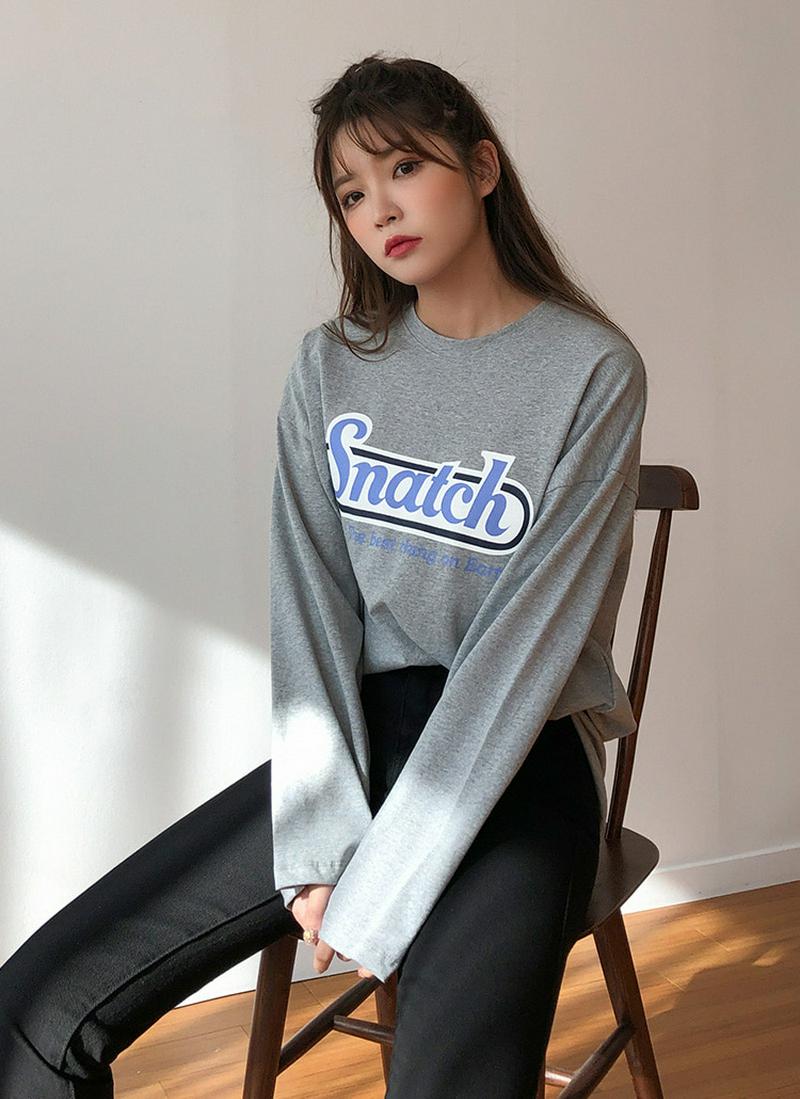 Snatchロゴ長袖Tシャツ