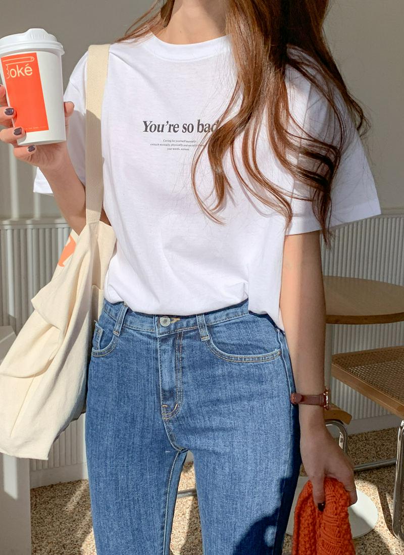 レタリングポイント半袖Tシャツ