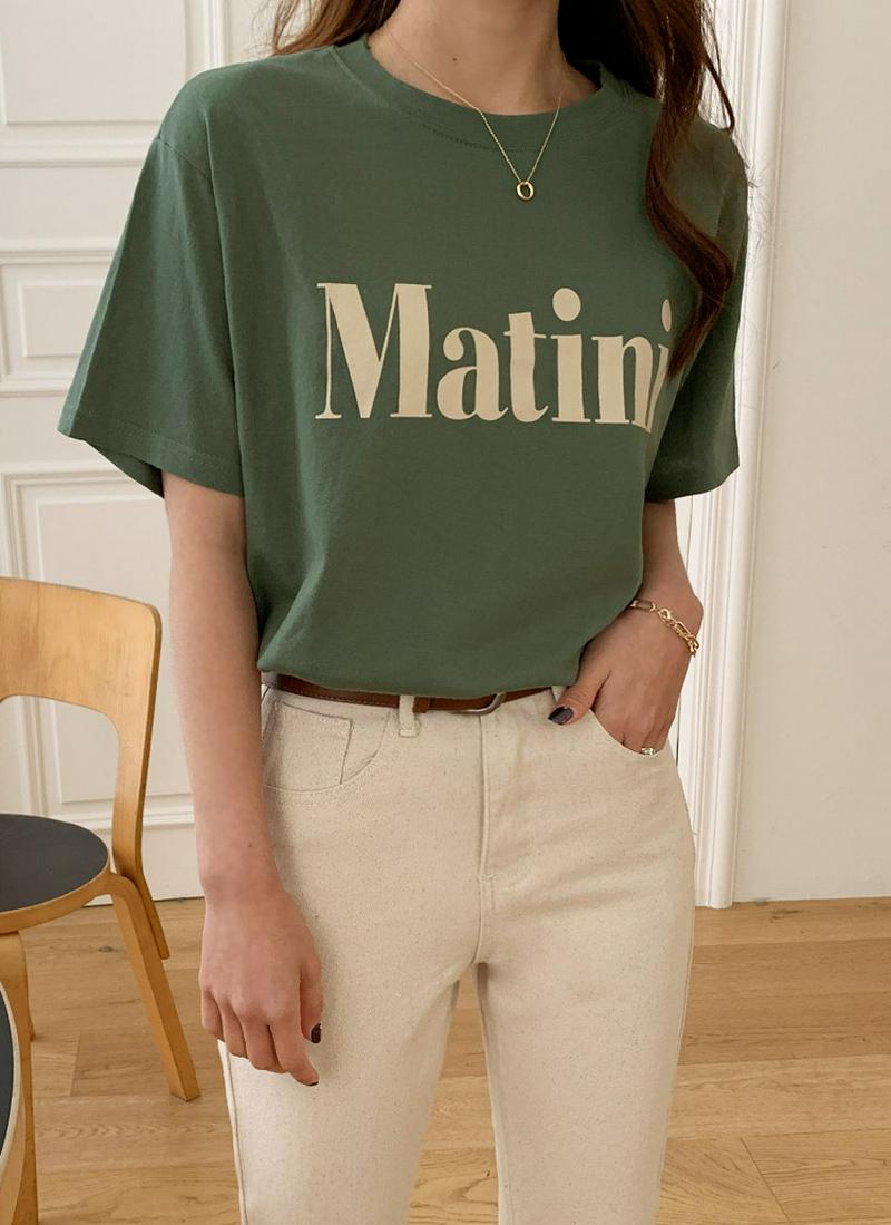 レタリング半袖Tシャツ