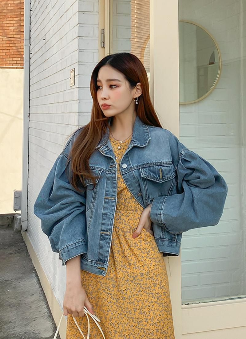 パフデニムジャケット