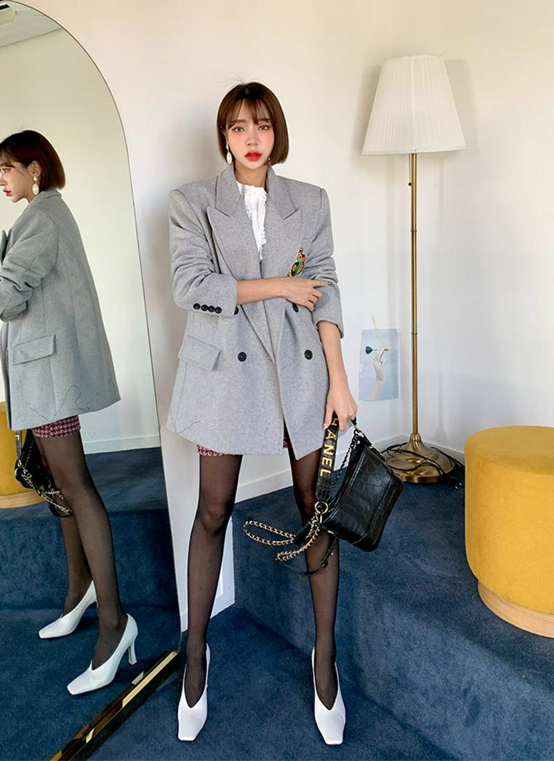 ウール混ワッペンポイントジャケット