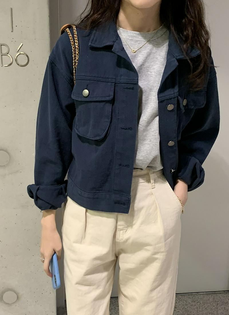 セミクロップドコットンジャケット