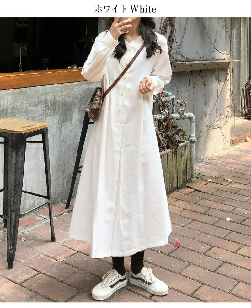 ワンピース レディース マキシ丈 ロング丈 おしゃれ 可愛い ブラック ホワイト メール便 2020春夏新作 フリー 【694-