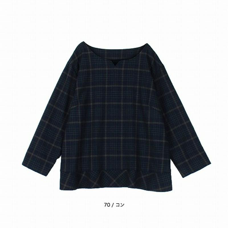 【２９％ＯＦＦ】裏起毛チェックブラウス【ＬＬ～５Ｌ】