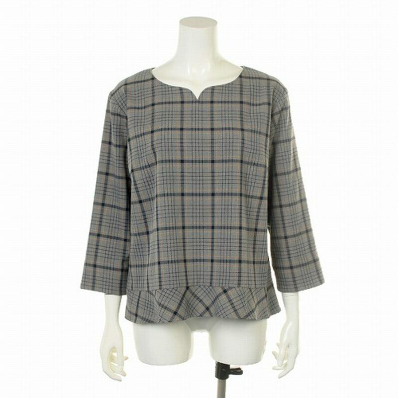 【２９％ＯＦＦ】裏起毛チェックブラウス【ＬＬ～５Ｌ】