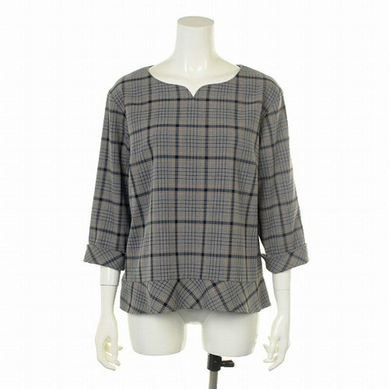 【２９％ＯＦＦ】裏起毛チェックブラウス【ＬＬ～５Ｌ】