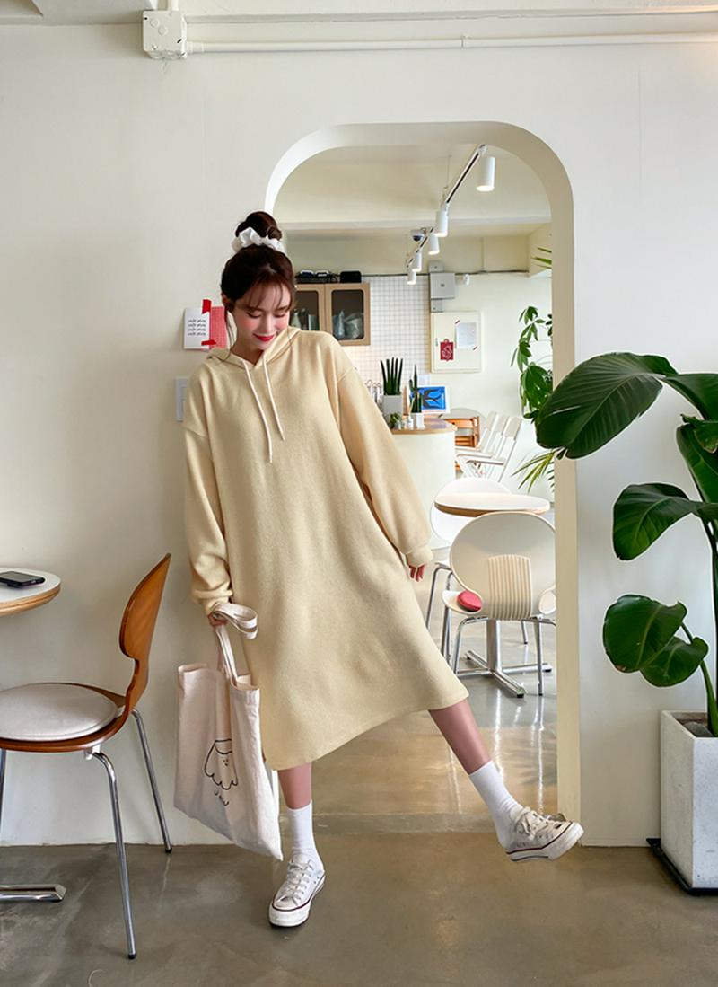 ロングフーディワンピース