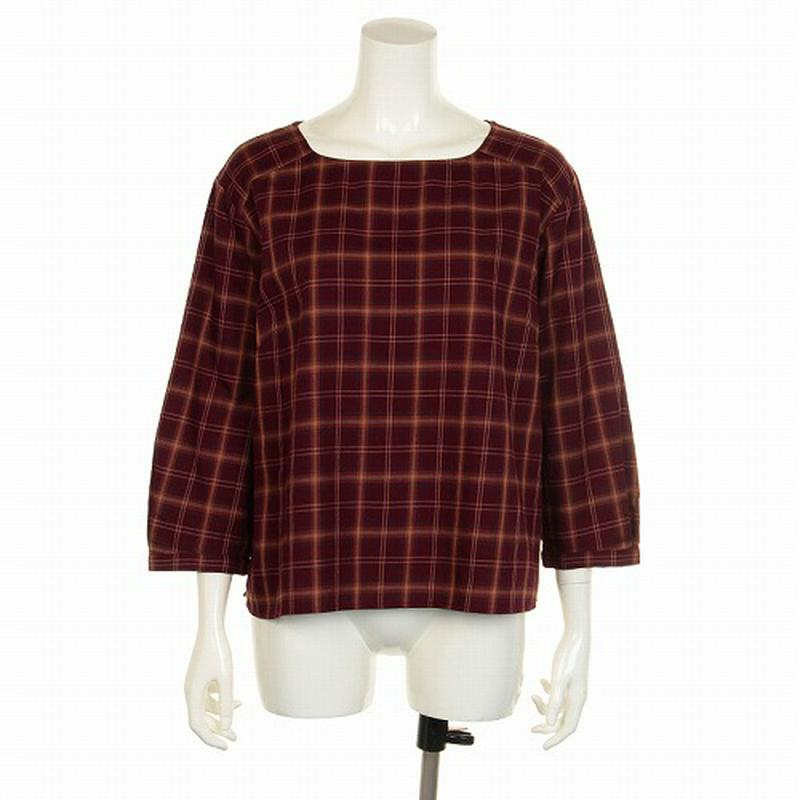 【５０％ＯＦＦ】イージーケアビエラチェックブラウス【ＬＬ～５Ｌ】