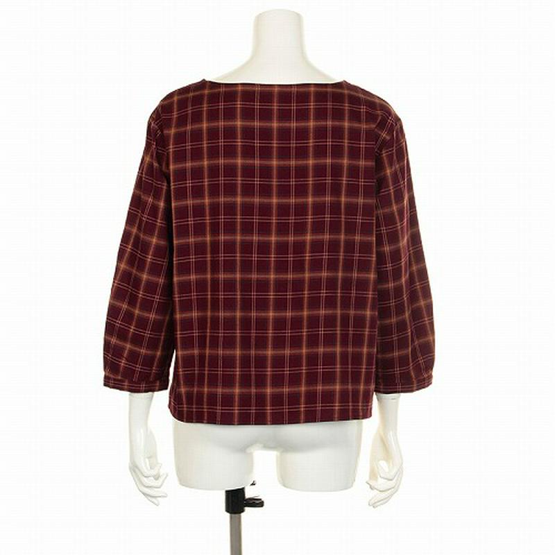 【５０％ＯＦＦ】イージーケアビエラチェックブラウス【ＬＬ～５Ｌ】