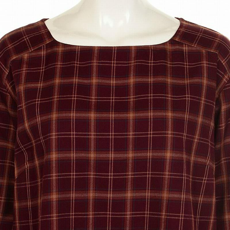 【５０％ＯＦＦ】イージーケアビエラチェックブラウス【ＬＬ～５Ｌ】