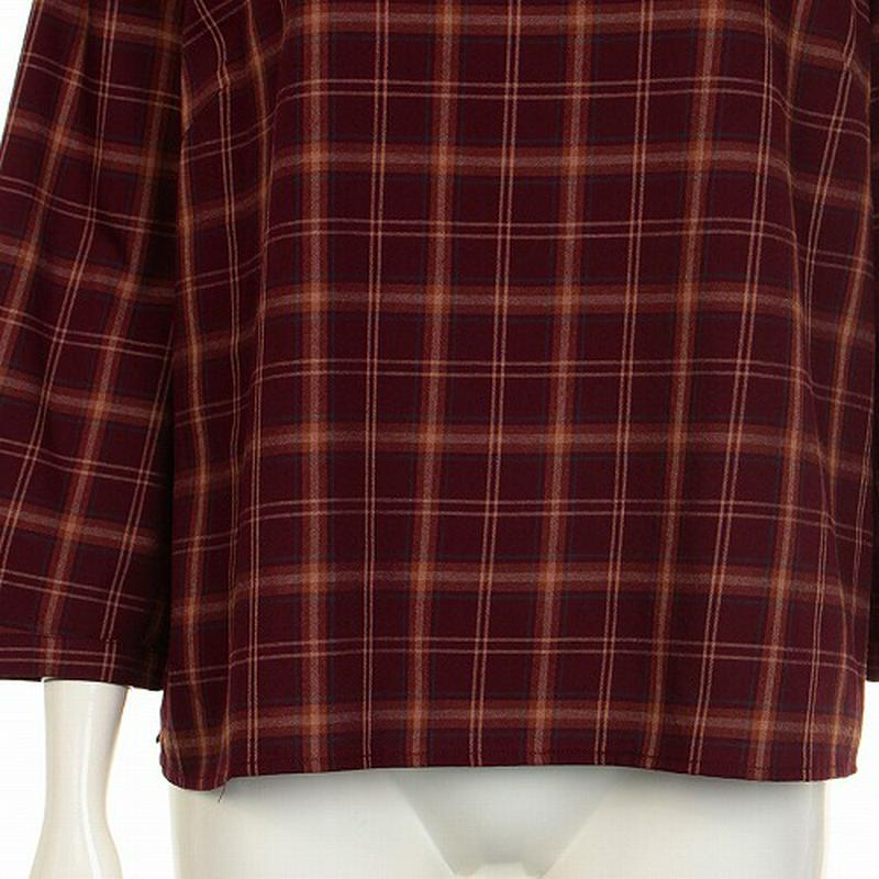 【５０％ＯＦＦ】イージーケアビエラチェックブラウス【ＬＬ～５Ｌ】