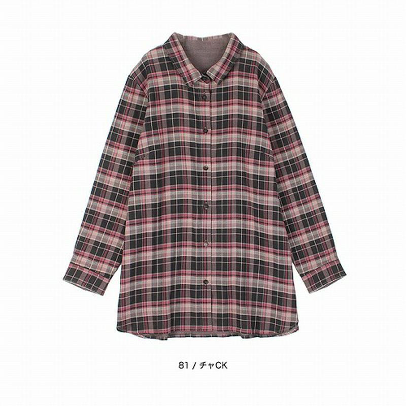 【５０％ＯＦＦ】Ｗガーゼチュニックシャツ【ＬＬ～５Ｌ】