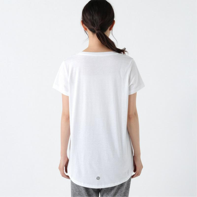 【吸汗速乾】ＵＶカット裾結びプリントＴシャツ