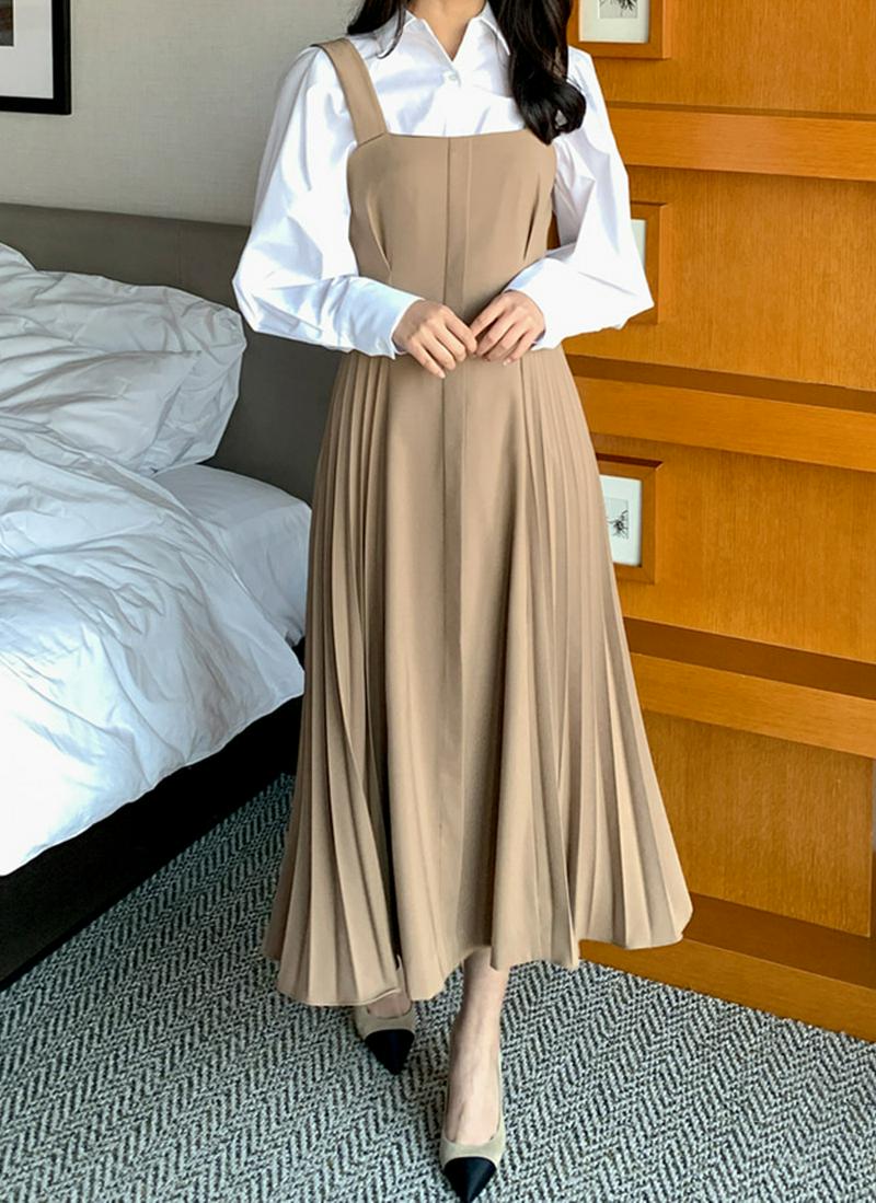 サイドプリーツワンピース