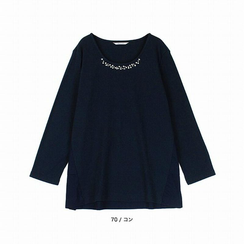 【５０％ＯＦＦ】異素材使い切替カットソー【ＬＬ～５Ｌ】