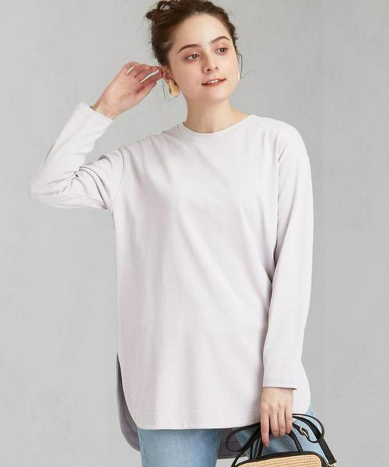 SC C/R スソ テール ロング Tシャツ プルオーバー カットソー