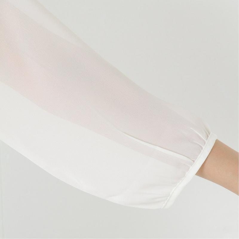 シフォンネックレス付プルオーバー【大人気商品】【Ｍ～３Ｌ】