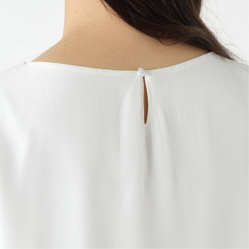 シフォンネックレス付プルオーバー【大人気商品】【Ｍ～３Ｌ】