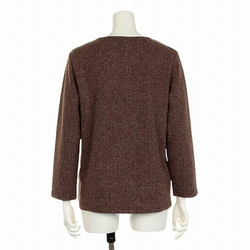 【３０％ＯＦＦ】ジャガード起毛セットアッププルオーバー【ＬＬ～５Ｌ】（フルールバイミントブリーズ/fleur by mint breeze）