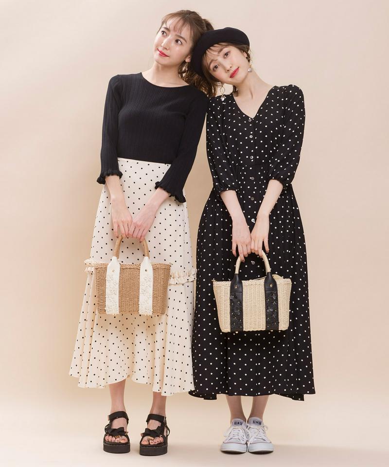 ドットツイルマーメイドスカート