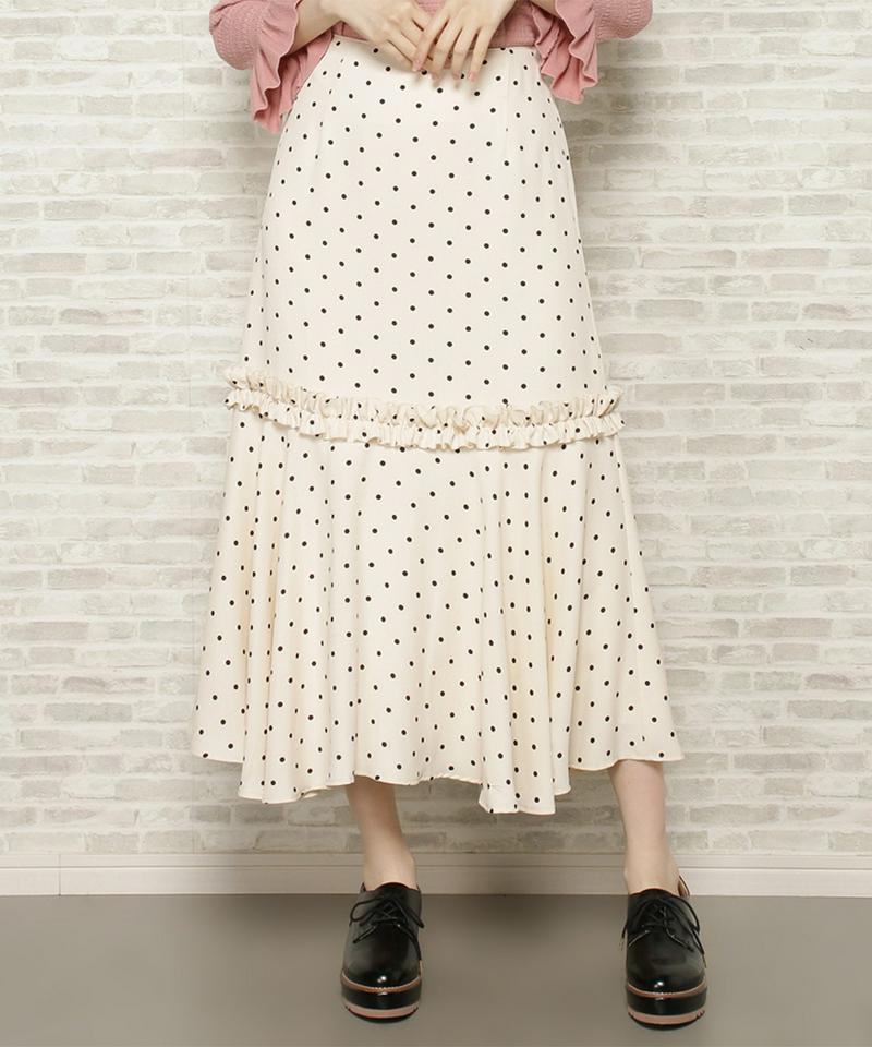 ドットツイルマーメイドスカート