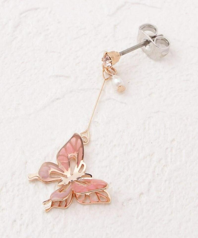 立体蝶アシメピアス
