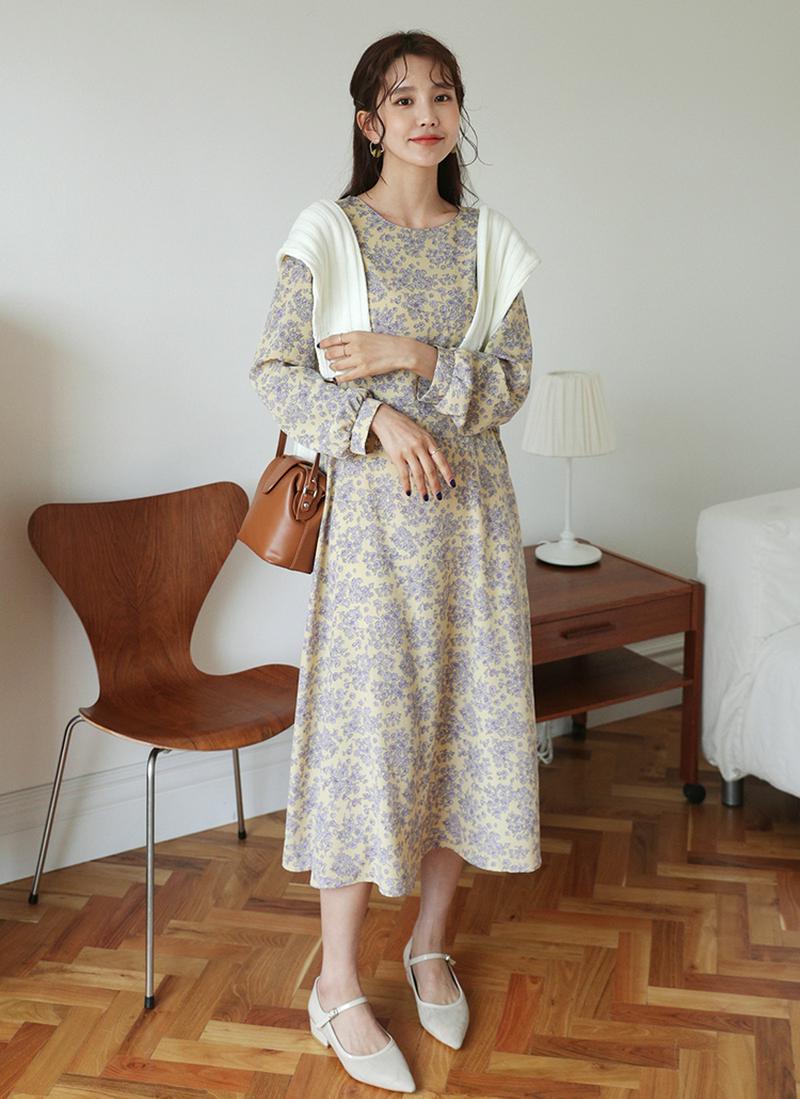 フレアフローラルワンピース・全3色