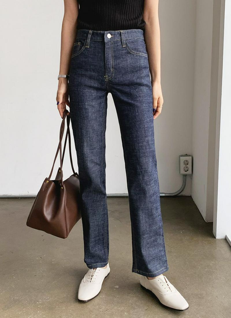 ストレートステッチデニムパンツ・全1色