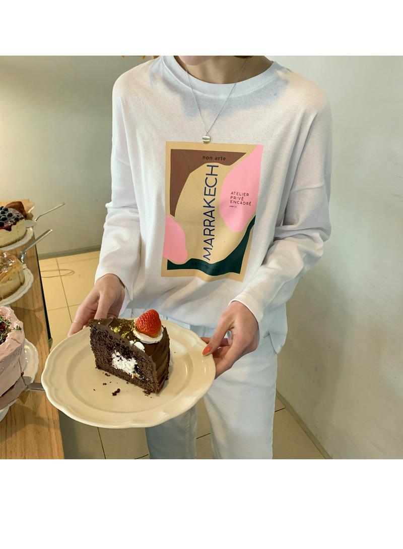 コットンユニークプリントTシャツ