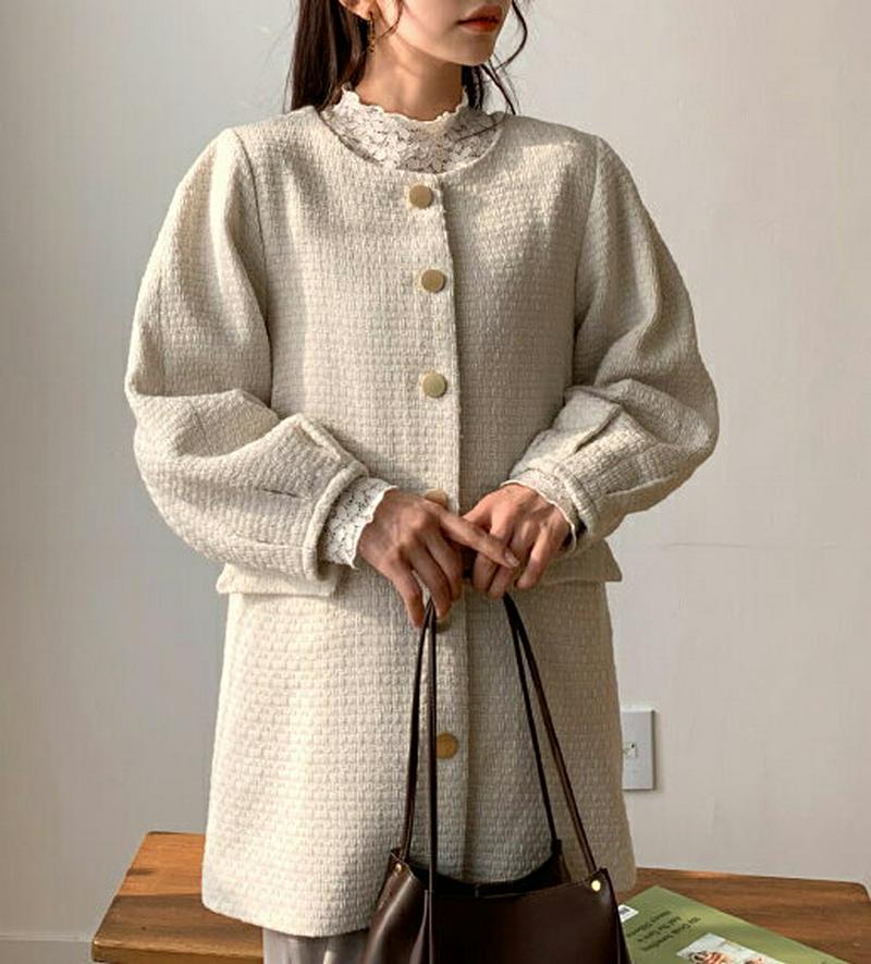 【只今10%OFF】【送料無料】パフゴールドボタンジャケット・全2色・t54796 レディース 【jk】【ジャケット アウター 