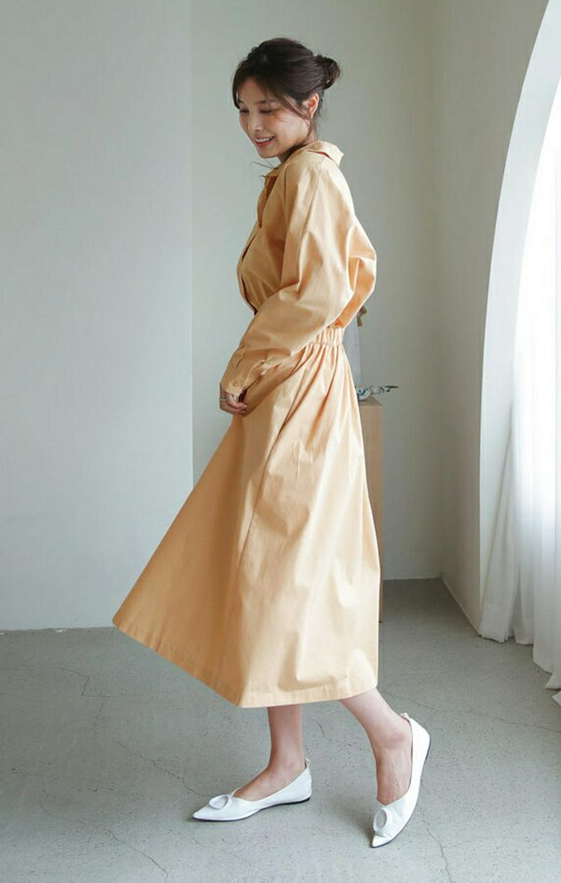 【只今10%OFF】フレアシャツワンピース・全3色・t60914 レディース【ops】【ワンピース ロングワンピース ロング ロ