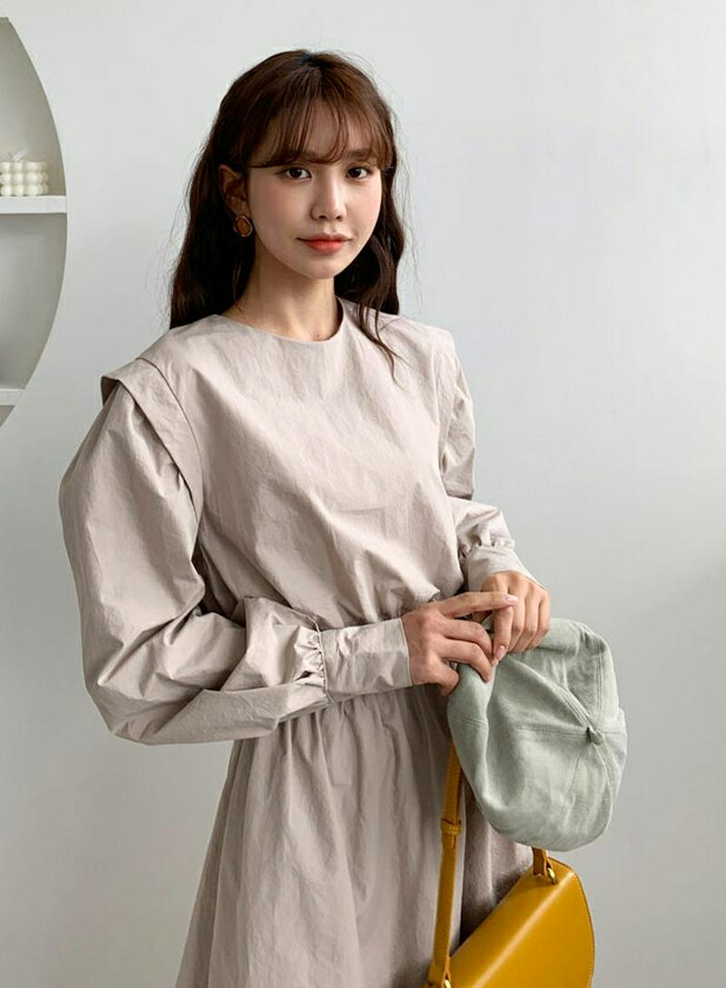 【只今10%OFF】ウエストシャーリングワンピース・全2色・b57677 レディース 【ops】【ワンピース ロング ロング丈 