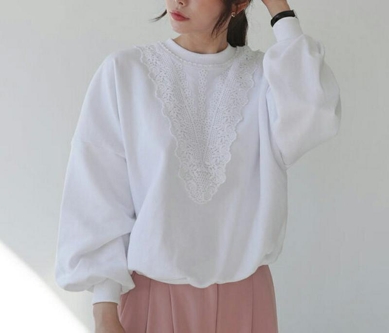 【只今10%OFF】Vレースポイントスウェット・全3色・b60862 レディース【tops】【トップス スウェット トレーナー 