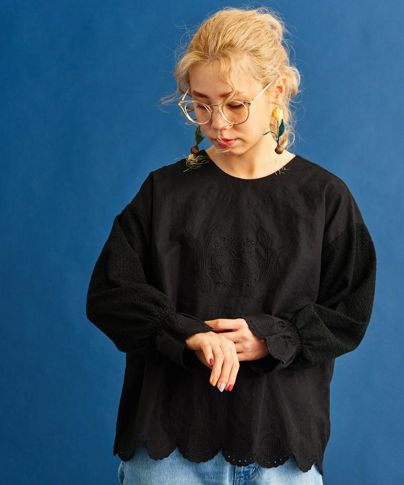 〇eiπe　ワッフルビスケットカットワーク　2wayブラウス（eiπe）