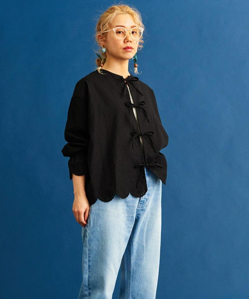 〇eiπe　ワッフルビスケットカットワーク　2wayブラウス（eiπe）