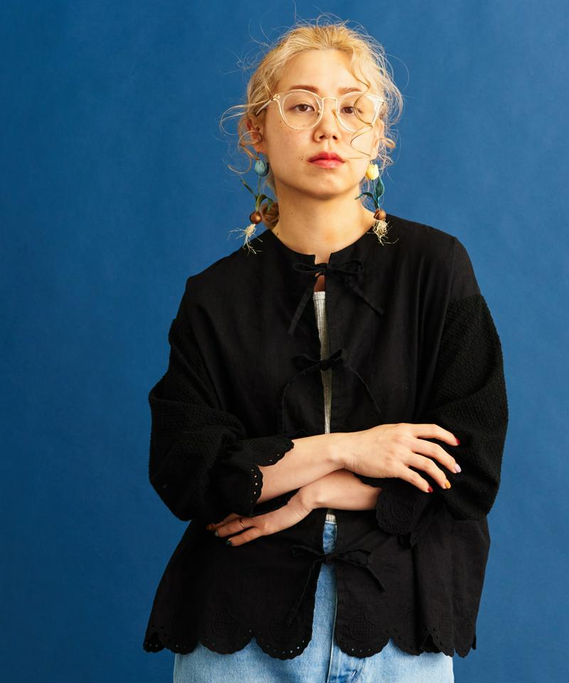 〇eiπe　ワッフルビスケットカットワーク　2wayブラウス（eiπe）