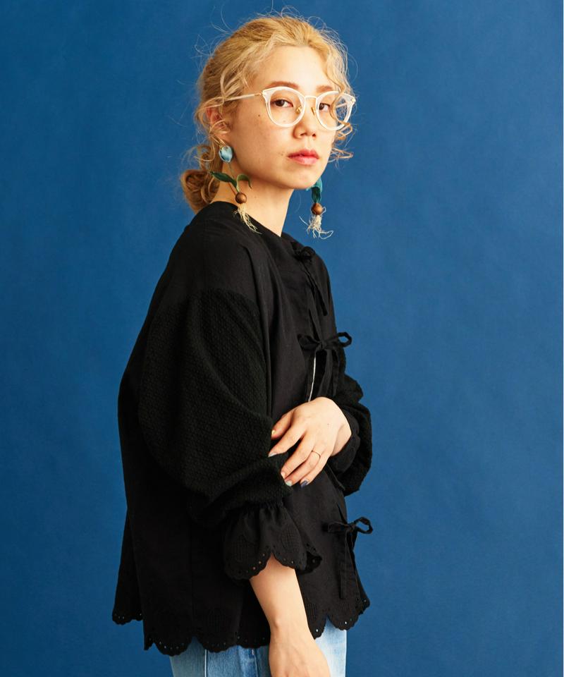 〇eiπe　ワッフルビスケットカットワーク　2wayブラウス（eiπe）