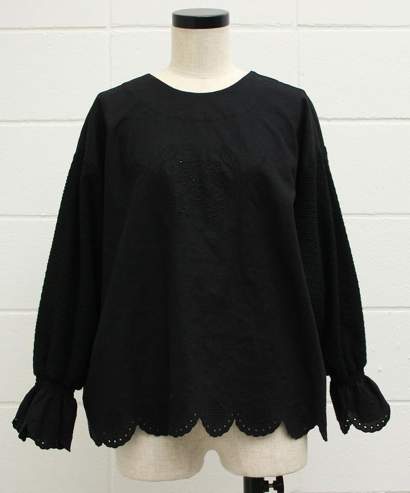 〇eiπe　ワッフルビスケットカットワーク　2wayブラウス（eiπe）