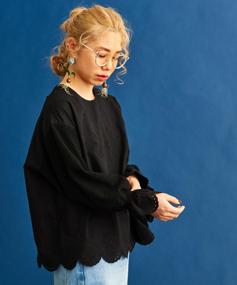 〇eiπe　ワッフルビスケットカットワーク　2wayブラウス（eiπe）