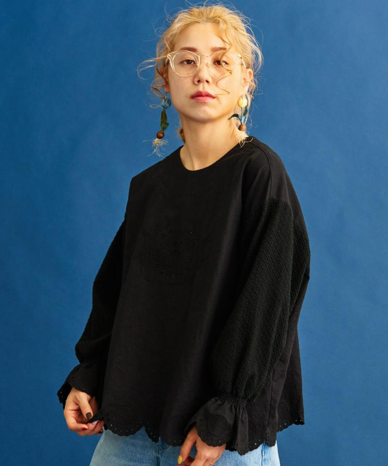 〇eiπe　ワッフルビスケットカットワーク　2wayブラウス（eiπe）
