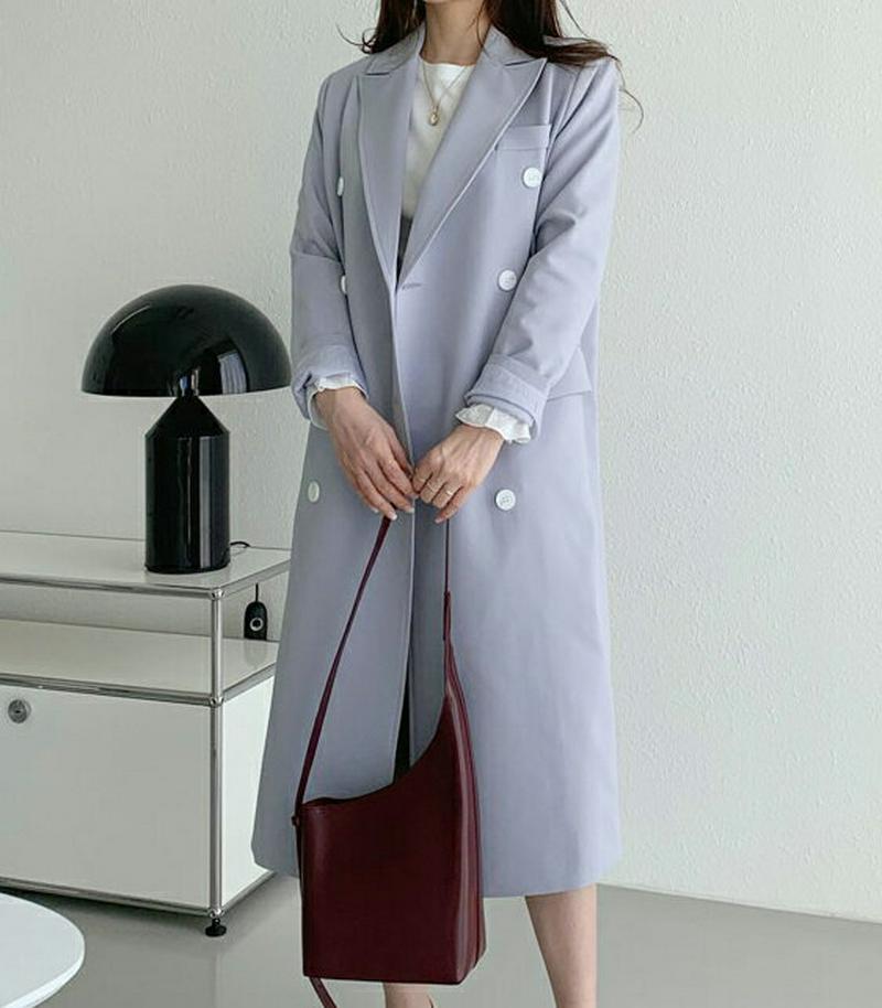 【只今10%OFF】【送料無料】ダブルロングジャケット・全3色・t60856 レディース【jk】【アウター ロングアウター ジャ